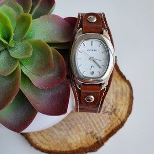 F2 Fossil Brown Leather Watch (ES9730)